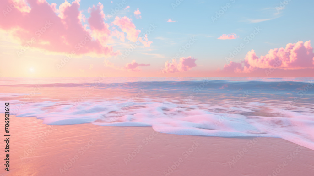 A cotton candy sunrise at the beach