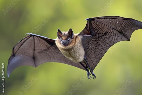 Bat gliding. 