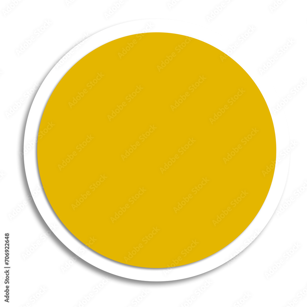 yellow glossy button