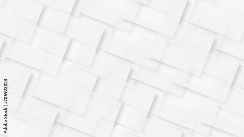 white geometric background created with layers. 