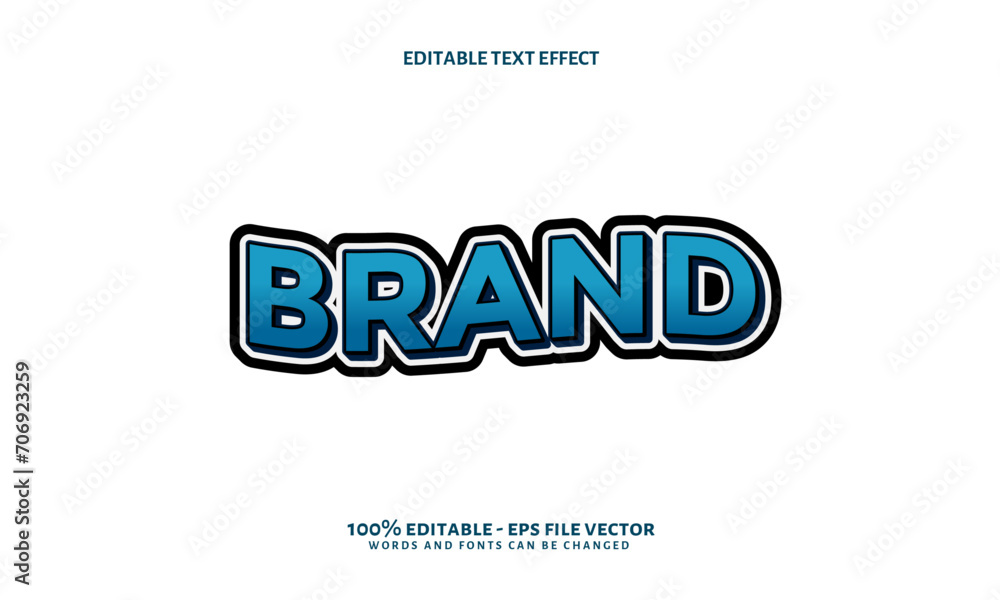Brand Style Editable Text Effect for clothing brand or T shirt, editable text effect premium vector