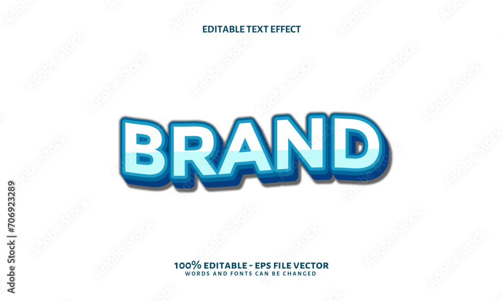 Brand Style Editable Text Effect for clothing brand or T shirt, editable text effect premium vector