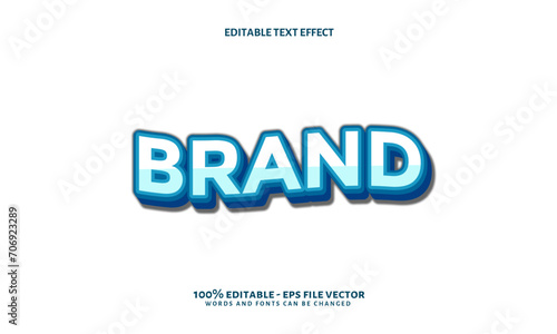 Brand Style Editable Text Effect for clothing brand or T shirt, editable text effect premium vector