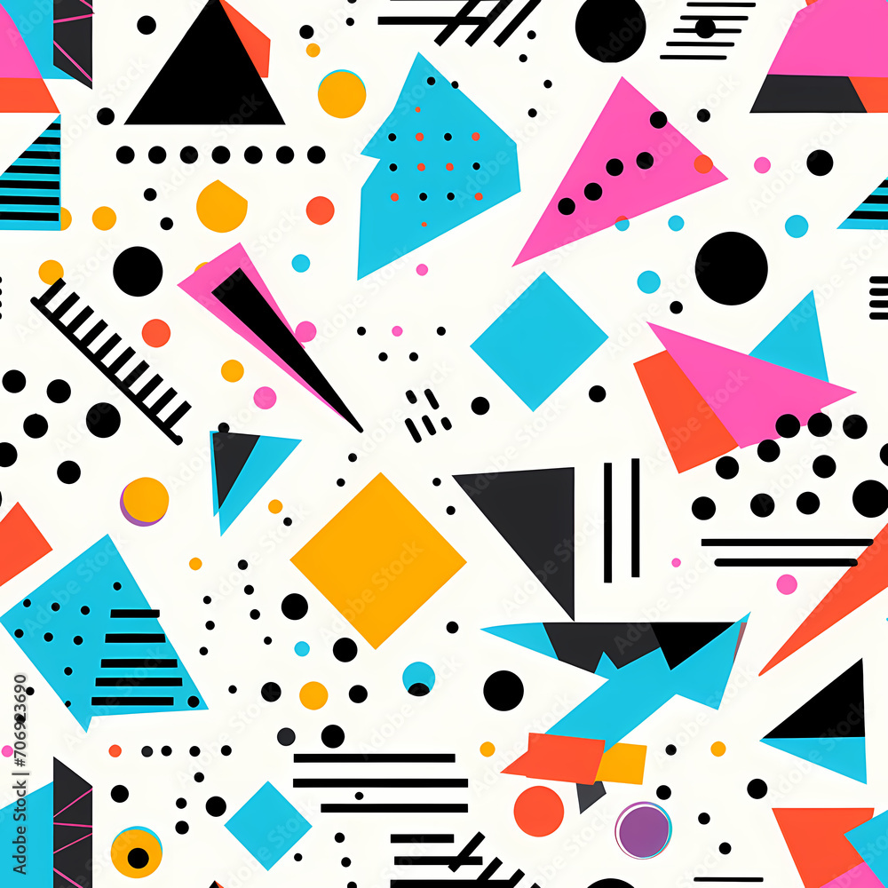 Retro Geometric Seamless Pattern Retro Geometric Seamless Pattern