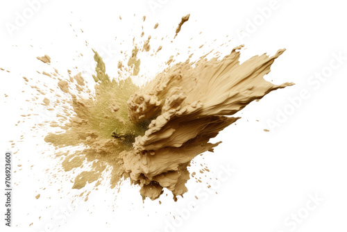 Beige and Olive Color Blast Isolated On Transparent Background