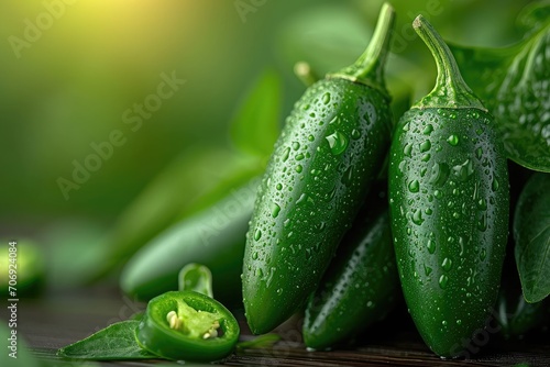 jalapeno pepper in the middle of the tree garden professional photography