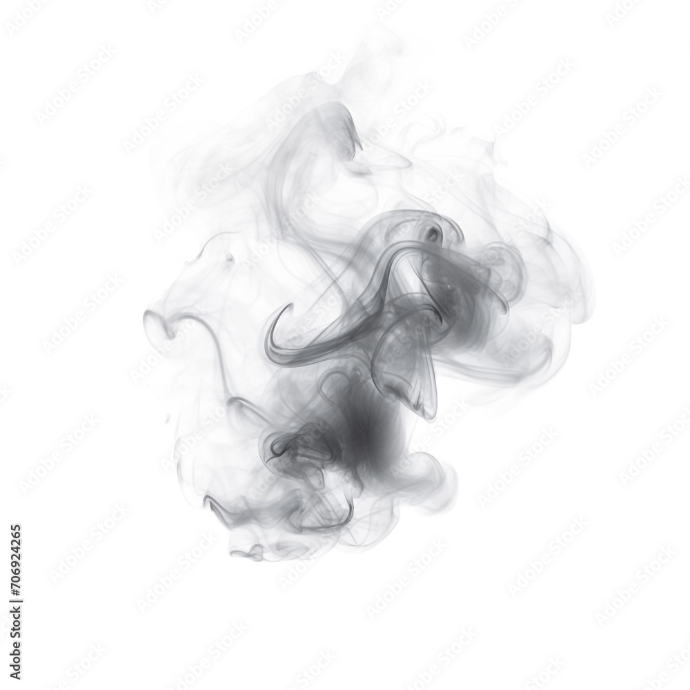 Fototapeta premium Heavy smoke isolated on transparent background
