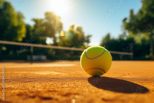 Tennis ball on tennis court. Tennis match.   © My Beautiful Picture