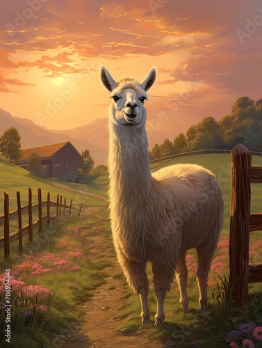 Laughing Llama  Funniest Farm Animal in Nature s Countryside