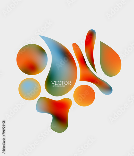 Abstract liquid bubble background. Liquid gradients