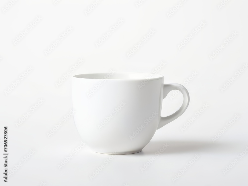 taza blanca en fondo blanco