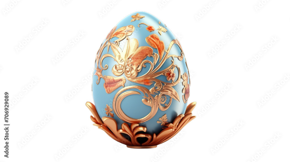 Easter egg isolated on transparent background, Generative ai. Easter egg isolated on transparent background, Generative ai.