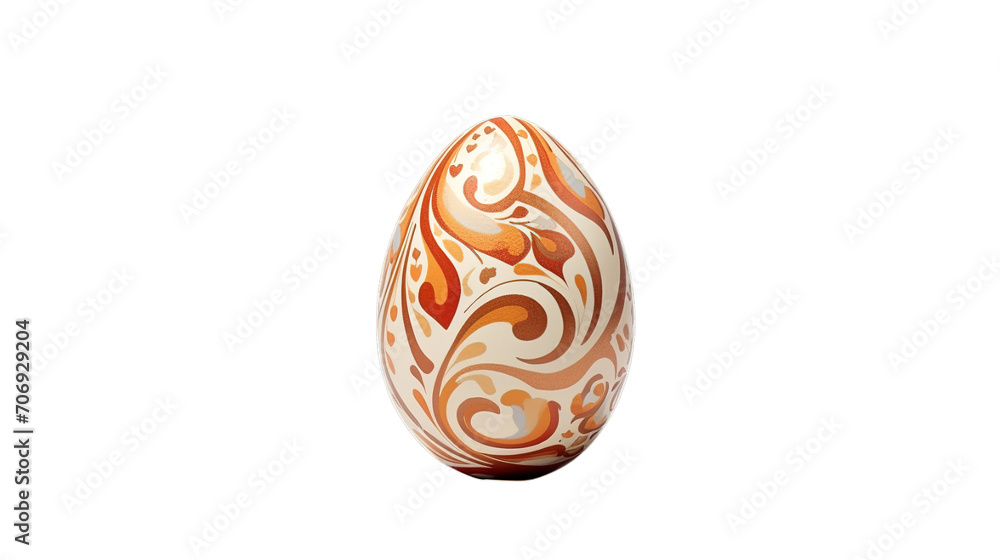 Easter egg isolated on transparent background, Generative ai. Easter egg isolated on transparent background, Generative ai.
