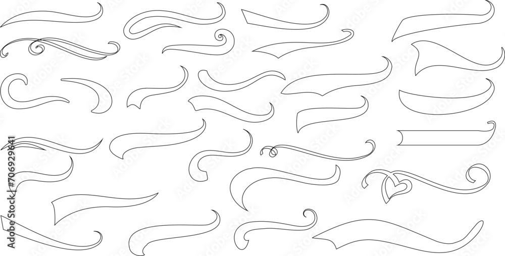 Elegant, black line art swirls, curves on white background. Perfect for design elements, embellishments, Ideal for wedding invitations, greeting cards, wall art, logo elements, tattoo designs. Elegant, black line art swirls, curves on white background. Perfect for design elements, embellishments, Ideal for wedding invitations, greeting cards, wall art, logo elements, tattoo designs.