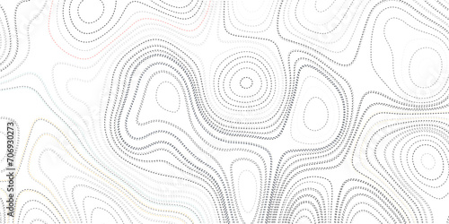 Topographic map contour background. Topo map with elevation. Map on land vector terrain. Elevation graphic contour height lines. Geographic World Topography map grid abstract vector illustration.