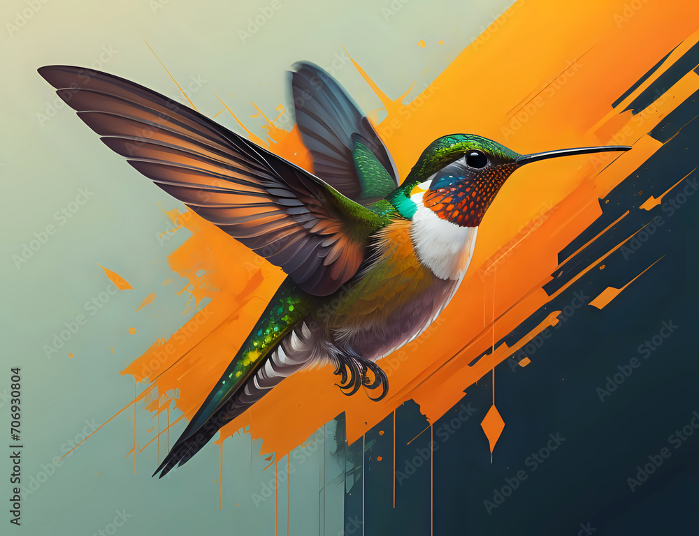 Fototapeta premium fliegender Kolibri