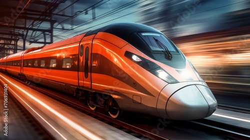High-speed rail networks develop high-speed rail. AI generated