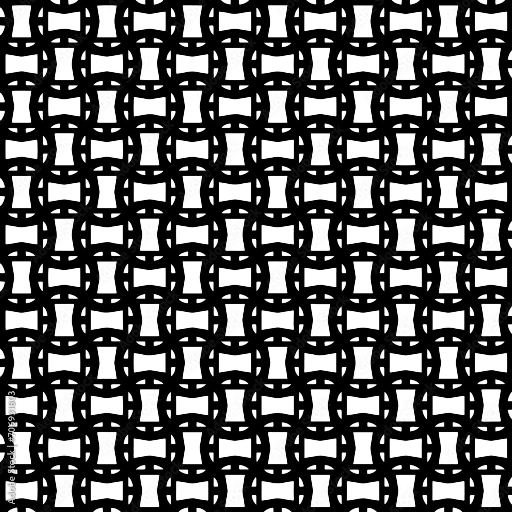 Naklejka premium Monochrome pattern, Abstract texture for fabric print, card, table cloth, furniture, banner, cover, invitation, decoration, wrapping.seamless repeating pattern.Black and white color.