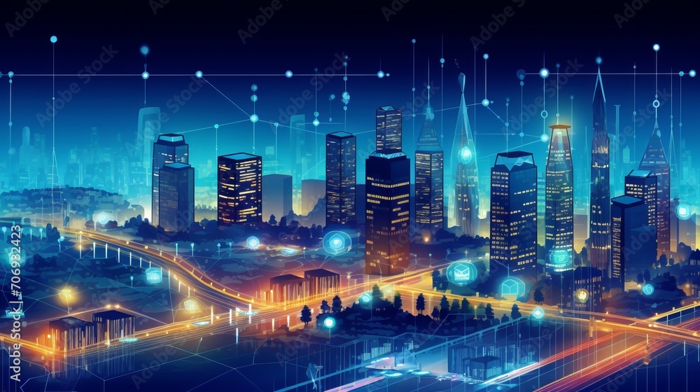 Investment in smart city technologies for improved. AI generated