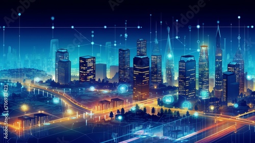 Investment in smart city technologies for improved. AI generated