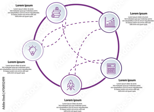 ORG chart with icons and interconnected