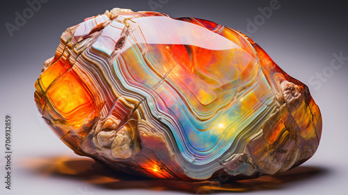 Amazing opal made of out beautiful color abstract