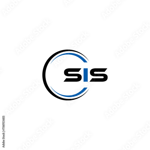 SIS logo. S I S design. White SIS letter. SIS, S I S letter logo design. Initial letter SIS letter logo set, linked circle uppercase monogram logo. S I S letter logo vector design.   © MdRakibul