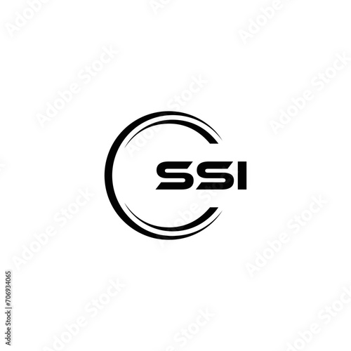 SSI logo. S S I design. White SSI letter. SSI, S S I letter logo design. Initial letter SSI letter logo set, linked circle uppercase monogram logo. S S I letter logo vector design. 