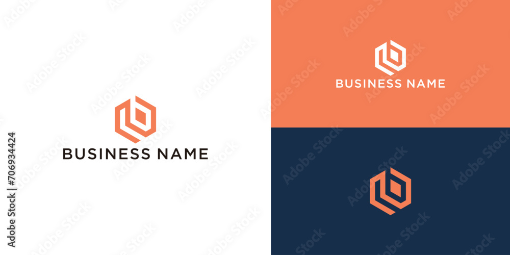 Fototapeta premium Vector jb lettering, perfect for company logos