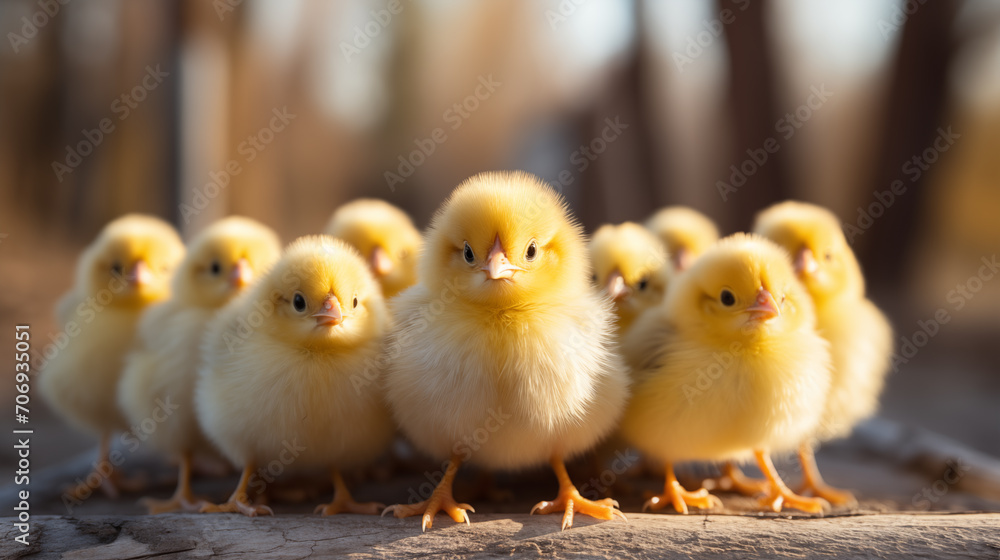 Little yellow chickens that will soon be food on your shelves Little yellow chickens that will soon be food on your shelves
