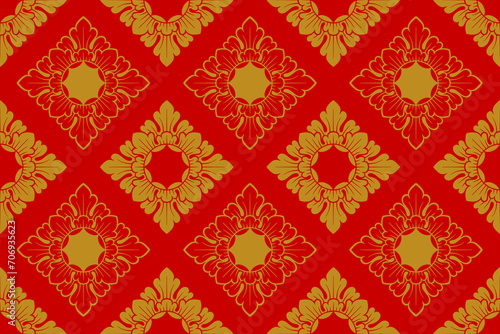 Balinese ornament pattern, royal vector decoration,bali engraving motif - 19