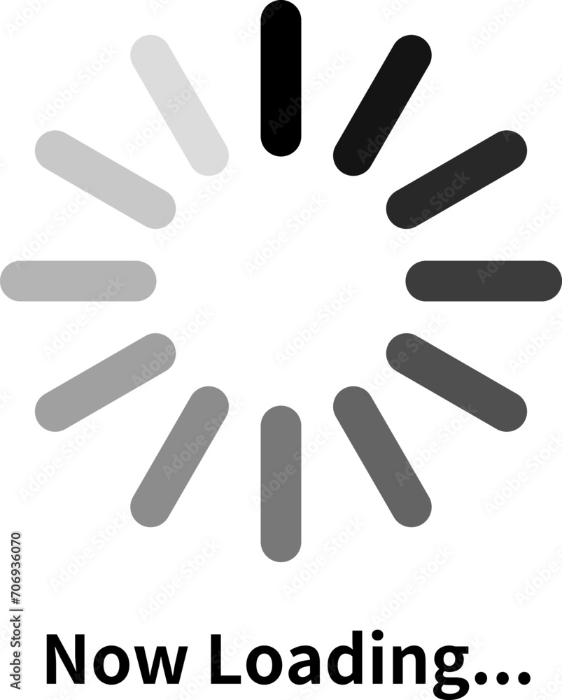 Simple now loading circle icon, progress sign, with text Simple now loading circle icon, progress sign, with text