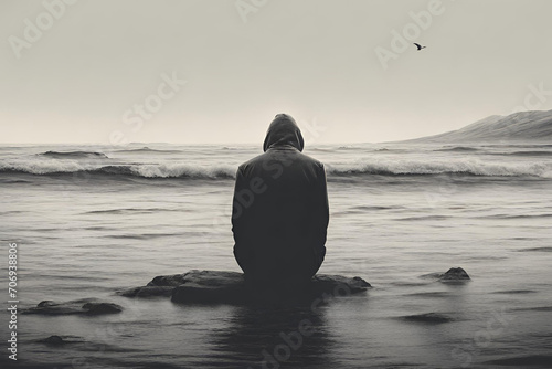 The feeling of isolation, loneliness and suicidal photo