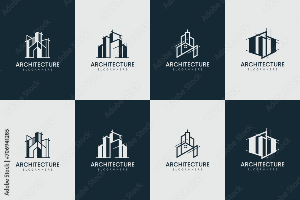 Set of building modern logo design inspiration