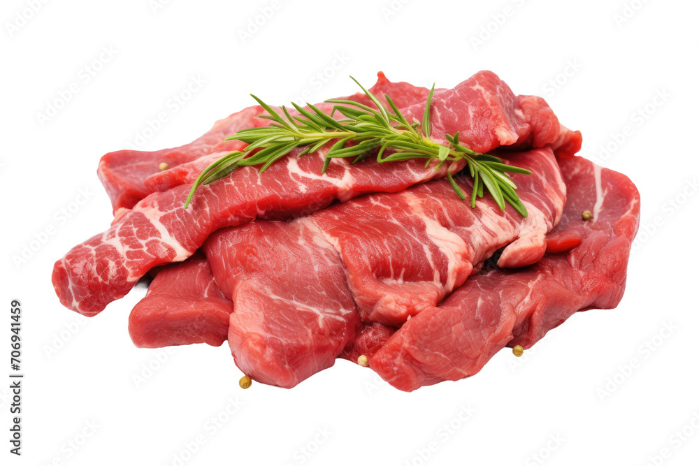 Pre Marinated Meat Isolated On Transparent Background