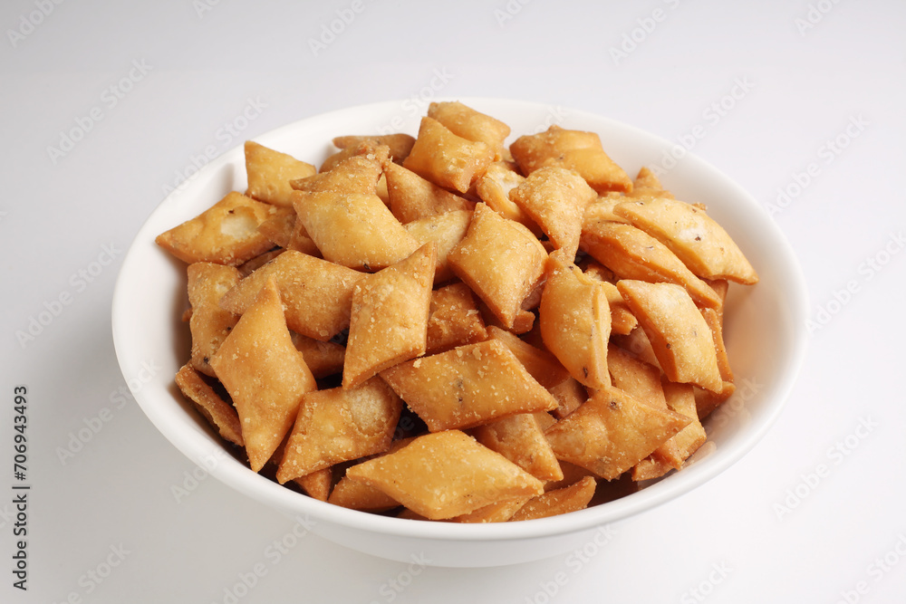 Indian sweet snack made from dough made from flour or rava or semolina, sugar and ghee Indian sweet snack made from dough made from flour or rava or semolina, sugar and ghee