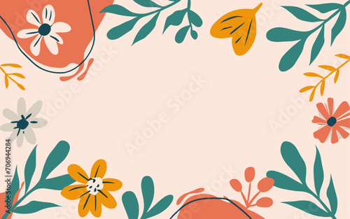 Floral abstract background poster. Good for fashion fabrics  postcards  email header  wallpaper  banner  events  covers  advertising  and more. Valentine s day  women s day  mother s day background.