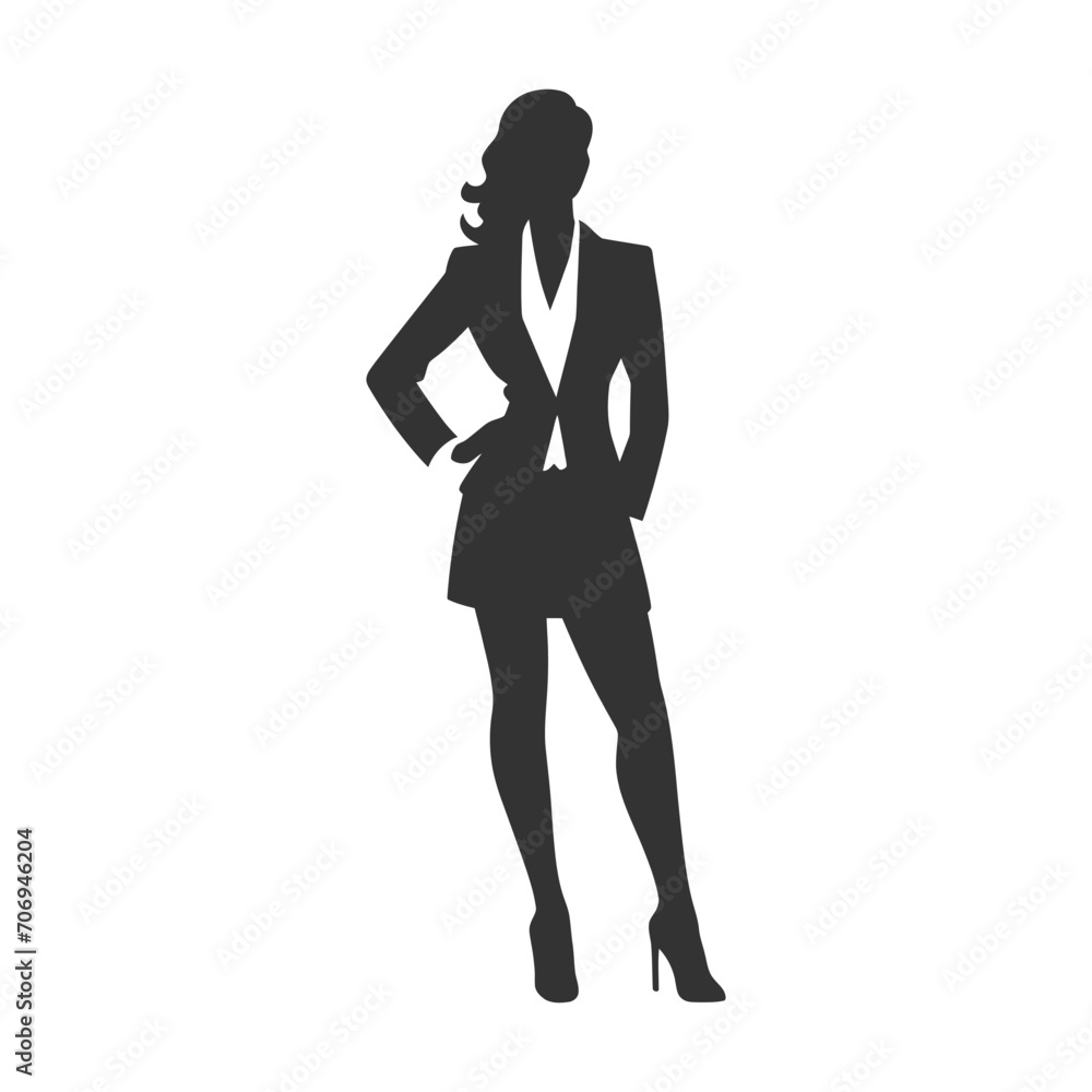 Business woman silhouette. Vector illustration