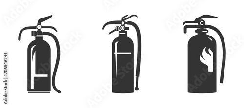 Fire extinguisher silhouette. Vector illustration