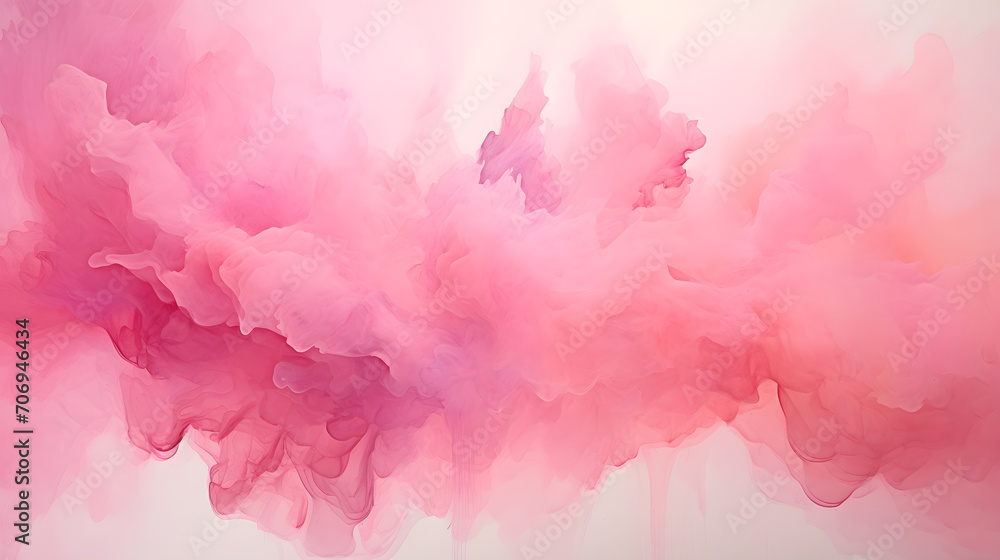Abstract pink barbiecore watercolor splash background