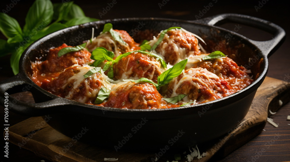 Italian meatballs made with ground beef rice tomatoes
