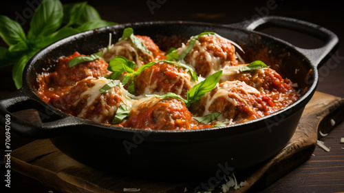Italian meatballs made with ground beef rice tomatoes