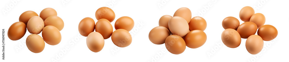 eggs isolated on a transparent PNG background, white background, Generative Ai eggs isolated on a transparent PNG background, white background, Generative Ai