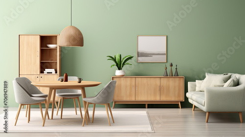 Minty Fresh: Scandinavian-Mid-Century Fusion in Modern Living Room Design
