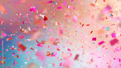 colorful confetti flying background