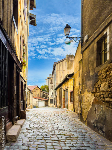 Antique building view in Old Town Limoges, France photo