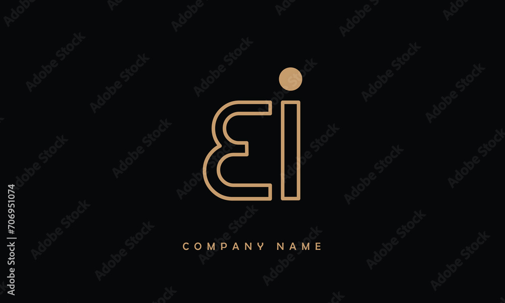 BI, IB, B, I Abstract Letters Logo Monogram BI, IB, B, I Abstract Letters Logo Monogram