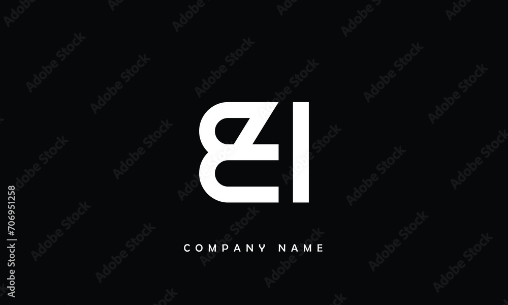 BI, IB, B, I Abstract Letters Logo Monogram BI, IB, B, I Abstract Letters Logo Monogram