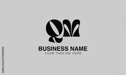QM q qm initial logo | initial based abstract modern minimal creative logo, vector template image. luxury logotype logo, real estate homie logo. typography logo. initials logo photo