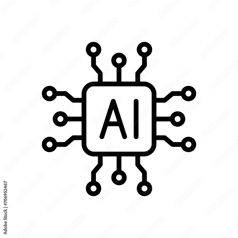 artificial intelligence icon vector illustration design in trendy style artificial intelligence icon vector illustration design in trendy style